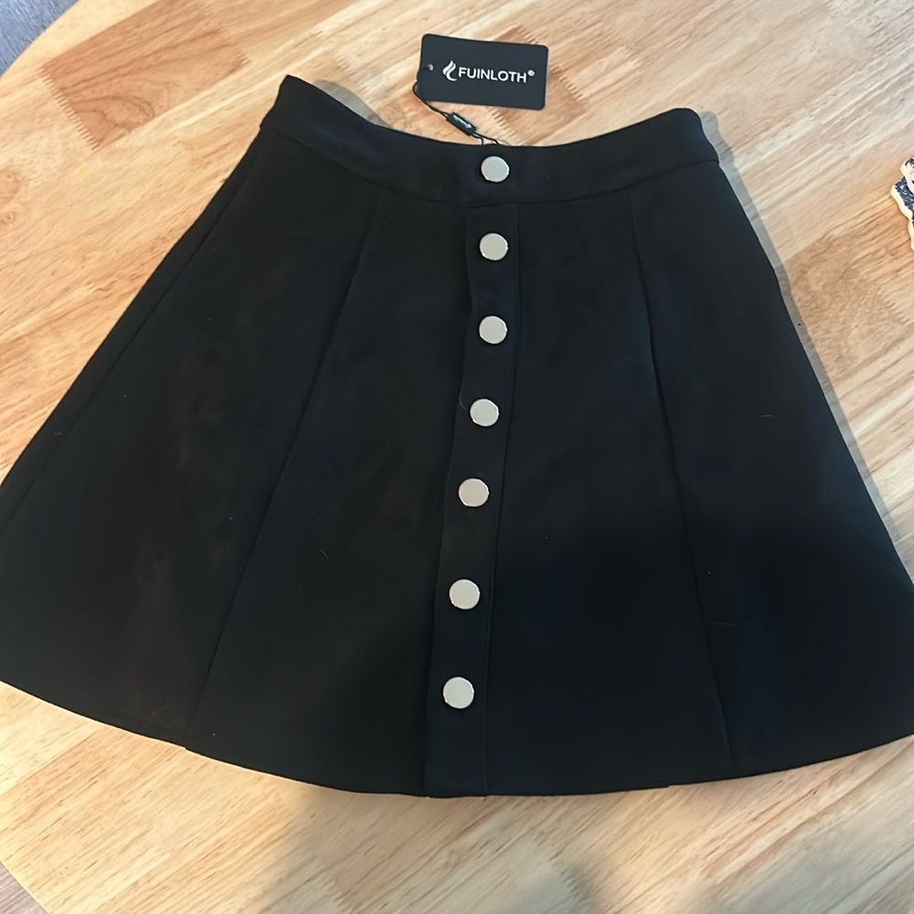 Faux suede skirt